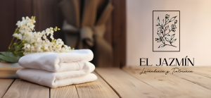 Logotipo e identidad visual de la lavandería El Jazmín