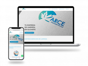 La web de la empresa de Multiservicios Arce